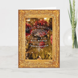 Luxus Goldenes Weihnachten - Grußkarte