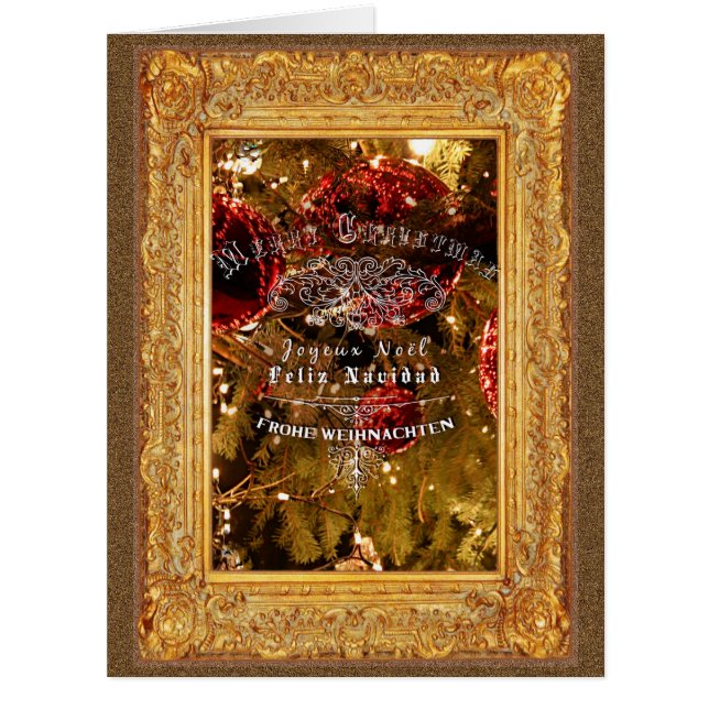 Luxus Goldenes Weihnachten - Grußkarte (Vorderseite)