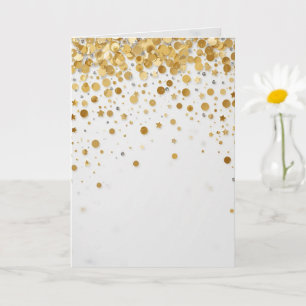 Luxus-Goldfolien-Konfetti-Muster   Elegante Feier Karte