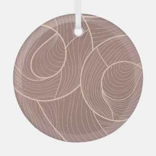 Luxus-Goldlinien-Muster Hintergrund Ornament Aus Glas