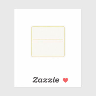 Luxus-Goldlinien-Split-Frame-Hochzeit individuell Aufkleber