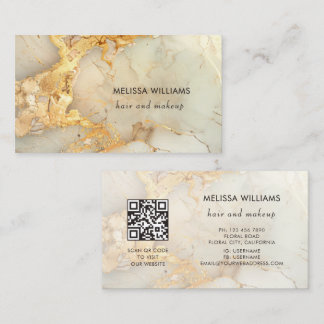 Luxus-Goldmarmor | QR-Code Visitenkarte