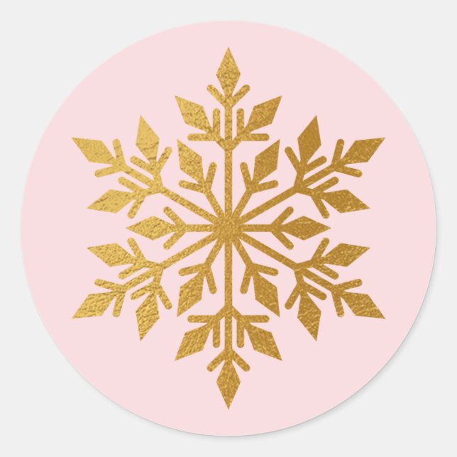 Luxus Goldmedaille Schneeflocke Umschlag Aufkleber (Vorderseite)
