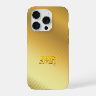 Luxus-Goldverlauf-Muster-Monogramm-Gotik-Initiale iPhone 15 Pro Hülle
