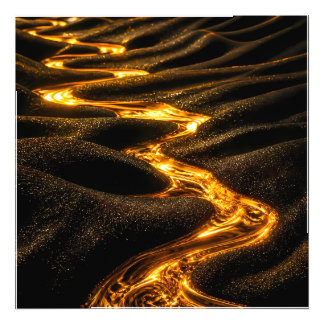 Luxus-Goldwellen-Abstraktkunst-Druck | Modern Go Fotodruck