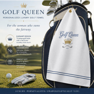 Luxus-Golf-Königinnen-Handtuch | Personalisiertes Golfhandtuch