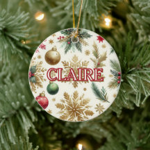 Luxus Green Gold Snowflake Holiday Elegante