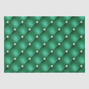 Luxus-Grün-Diamant-Tufting-Muster Seidenpapier