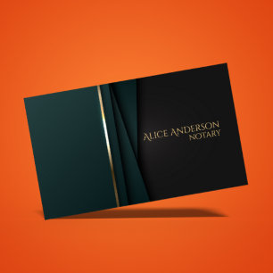 Luxus grün gold elegant Notar  Visitenkarte