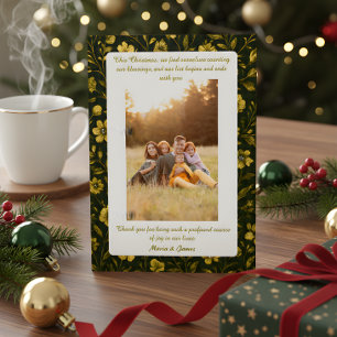 Luxus-Grünkariertes Portrait-Foto Weihnachten