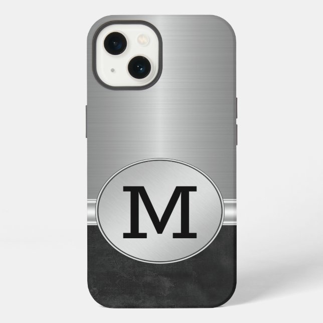 Luxus-Herrentaschen mit Monogramm iPhone Hülle (Rückseite)