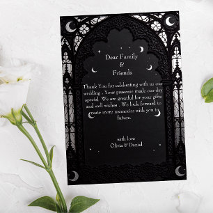 Luxus-Himmels-Kathedrale-Spitzen-Gotik-Hochzeit Dankeskarte