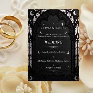 Luxus-Himmels-Kathedrale-Spitzen-Gotik-Hochzeit Einladung