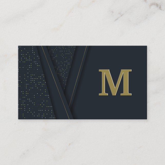 Luxus-Hintergrund | Monogramm Visitenkarte (Vorderseite)