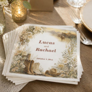 Luxus-Hochzeit auf einer westlichen Ranch  Serviette