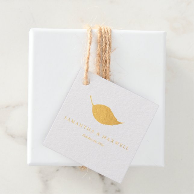 Luxus Hochzeit im Herbst Sage Green Geschenkanhänger (Mit Box)