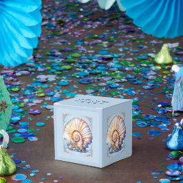 Luxus-Hochzeit im Meeresthema mit Muscheln Geschenkschachtel