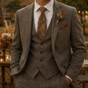 Luxus-Hochzeit im rustikalen Kupfer-Patina-Stil Krawatte