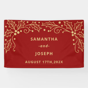 Luxus-Hochzeit in Rot und Antik-Gold Banner