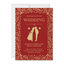 Luxus-Hochzeit in Rot und Antik-Gold