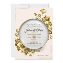 Luxus-Hochzeit mit goldenen Blumenmotiven
