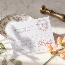 Luxus-Hochzeits-Einladung mit Vintage-Blumen-Wappe
