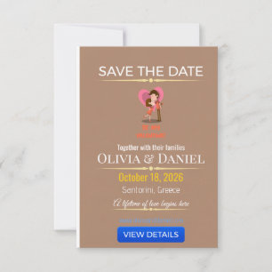 Luxus-Hochzeitsankündigung am Traumziel Save The D Date