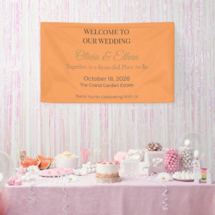 Luxus-Hochzeitsbanner Elegantes Empfangsschild Banner