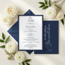 Luxus-Hochzeitsdetails in Marineblau