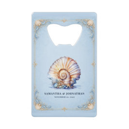 Luxus-Hochzeitsgeschenke im Meeresschnecken-Strand Geldbeutel Flaschenöffner