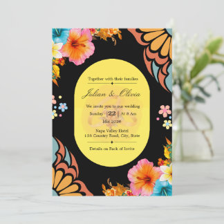 Luxus-Hochzeitspapeterie mit schwarzen und goldene Einladung