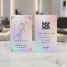 Luxus-Holografische-Tätowierer-Visitenkarte mit QR