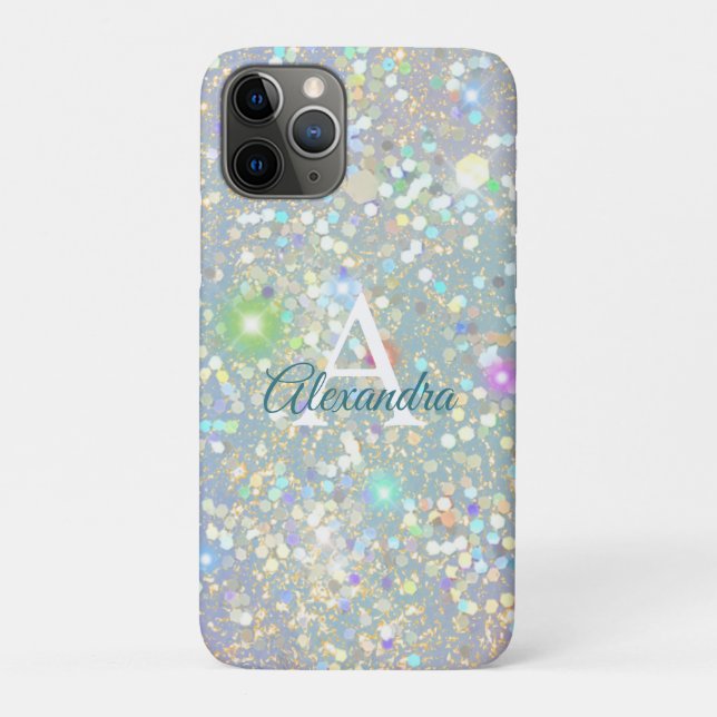 Luxus Holographic Bling Sparkle Glitzer Custom Case-Mate iPhone Hülle (Rückseite)