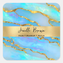 Luxus-Holographic Imitate Opal Stone and Gold Foil