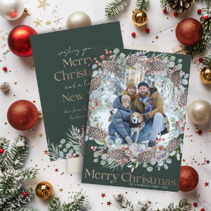 Luxus-Imitats Gold & Green Frohe Weihnachten