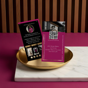 Luxus-Immobilien Schwarz Gold Rosa Soziale Fotos Visitenkarte