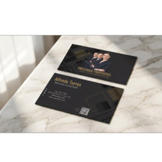 Luxus-Immobilienmakler-Foto-Geschäft in Schwarz un Visitenkarte