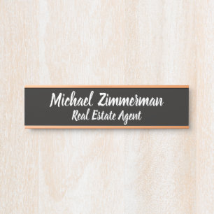 Luxus-Immobilienmakler-Schild für das Büro Türschild