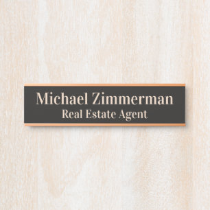 Luxus-Immobilienmakler-Schild für das Büro Türschild