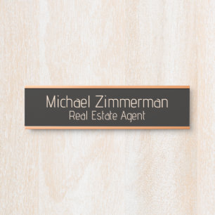 Luxus-Immobilienmakler-Schild für das Büro Türschild