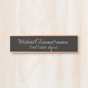 Luxus-Immobilienmakler-Schild für das Büro Türschild