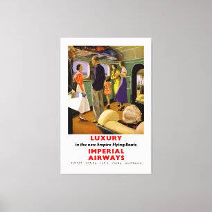 Luxus in den neuen Empire-Flugbooten Leinwanddruck