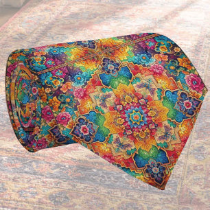 Luxus-Indisch-Designer-Teppich Faux-Silk-Schlips Krawatte