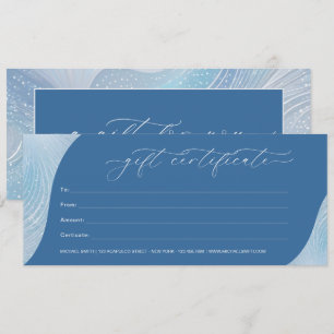 Luxus-Iridescent Blue Gradient Geschenkgutschein