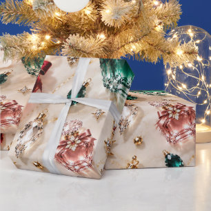 Luxus-Juwel-Duftstoff Weihnachten Geschenkpapier