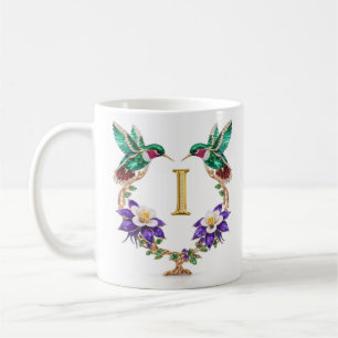 Luxus-Juwelen-Kolibri-Monogramm I Kaffeetasse