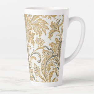 Luxus, Klassisch, Elegant, Gold Beige Muster Milchtasse