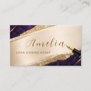 Luxus-Kreditvertragsunterzeichnungs-Agent Gold Sti Visitenkarte