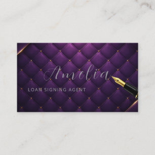Luxus-Kreditvertragsunterzeichnungs-Agentur Violet Visitenkarte