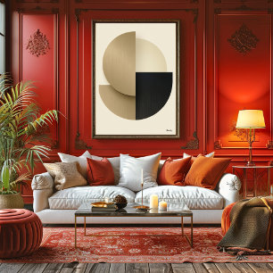 Luxus-Kunst im Art Deco-Stil, geometrische Wandkun Poster